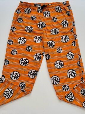 Men's Orange Graphic Jogger Pants - Printed Lounge Sweatpants